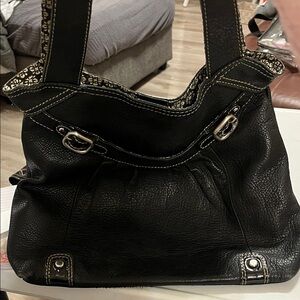 Fossil Black Leather Shoulder Bag